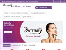 Tablet Screenshot of butterflycosmeticos.com.br